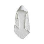 mushie Baby Hooded Towel | Organic Cotton (Pearl)