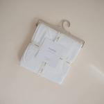 mushie Baby Hooded Towel | Organic Cotton (Pearl)
