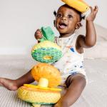 Melissa & Doug Multi-Sensory Pineapple Soft Stacker Infant Toy - Stacking Toys For Babies, Pineapple Stacking Toy For Infants