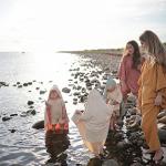 mushie Baby Hooded Towel | Organic Cotton (Pearl)