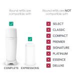 Diaper Genie Essentials Round Refill 8-Pack | Holds Up to 2560 Newborn Diapers | Features Unscented Continuous Film | Compatible with Diaper Genie Complete and Expressions Pails,8 Count (Pack of 1)