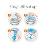 Diaper Genie Essentials Round Refill 8-Pack | Holds Up to 2560 Newborn Diapers | Features Unscented Continuous Film | Compatible with Diaper Genie Complete and Expressions Pails,8 Count (Pack of 1)