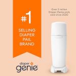 Diaper Genie Essentials Round Refill 8-Pack | Holds Up to 2560 Newborn Diapers | Features Unscented Continuous Film | Compatible with Diaper Genie Complete and Expressions Pails,8 Count (Pack of 1)