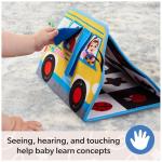 Ms. Rachel Official Tummy Time Activity Bus Folding Play Mat with Baby Mirror & Sensory Toys for Interactive Play Baby Learning Toys for Boys & Girls Ages 3 Months - 1+ Year