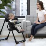 Jeep by Delta Children Classic Convertible 2-in-1 High Chair for Babies and Toddlers with Adjustable Height, Recline & Footrest - Dishwasher Safe Meal Tray, Black