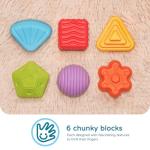 LiKee Montessori Toys for 1 Year Old, 6pcs Multi Sensory Shapes, Toddler Developmental Learning Birthday Gifts, Baby Toys 12+ Months (Cube)