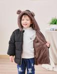 Enlifety 12-24 Months Baby Boys Girls Bear Ears Cotton Coat Size 1-2T Fall Winter Warm Hooded Outerwear with Pockets