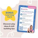 Ms. Rachel Official Tummy Time Activity Bus Folding Play Mat with Baby Mirror & Sensory Toys for Interactive Play Baby Learning Toys for Boys & Girls Ages 3 Months - 1+ Year