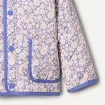 Amazon Essentials Unisex_baby Quilted Mid-Weight Field Jacket, Blue Ivory Delicate Floral, 12 Months