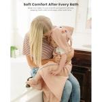 Konssy 2-Pack Muslin Baby Hooded Towels, 100% Cotton, Soft and Absorbent Baby Bath Towels for Newborn, Infant & Toddler with Animal Hooded Design(Bunny & Deer)