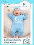 Babymine Newborn Baby Boy Clothes 0-3 Months Essentials Must Haves,New Born Long Sleeve Baby Onesie,Cute Infant Coming Home Outfit Boy Summer Romper Registry Search Blue