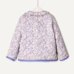 Amazon Essentials Unisex_baby Quilted Mid-Weight Field Jacket, Blue Ivory Delicate Floral, 12 Months