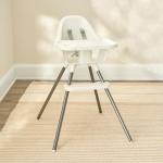 Regalo Baby Basics® High Chair for Babies and Toddlers, Baby High Chair with Removable Oversized Tray & Cup Holder, 5-Point Harness, Easy to Clean Toddler High Chair, White