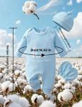 Babymine Newborn Baby Boy Clothes 0-3 Months Essentials Must Haves,New Born Long Sleeve Baby Onesie,Cute Infant Coming Home Outfit Boy Summer Romper Registry Search Blue