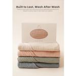 Konssy 2-Pack Muslin Baby Hooded Towels, 100% Cotton, Soft and Absorbent Baby Bath Towels for Newborn, Infant & Toddler with Animal Hooded Design(Bunny & Deer)