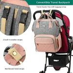 GAIVP Diaper Bag Backpack, Diaper Bags for Baby Girls Boys, Baby Bags for Moms Dads, Nappy Changing Bag with Insulated Pockets,Multi-functional Waterproof Backpack with Stroller straps-Pink