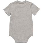 Carhartt unisex-baby Short-Sleeve Pocket Bodysuit, Heather Grey, 6M