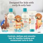 Aveeno Kids Coily Hair Leave-In Conditioner, Toddler Leave-In Conditioner for Sensitive Scalps Gently Detangles & Moisturizes Leaving Natural Curls & Coils Smooth, Hypoallergenic, 8 fl. oz