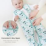 Cute Castle Baby Sleep Sack 0-6 Months - Lightweight 100% Cotton 2-Way Zipper TOG 0.5 Infant Wearable Blanket, Newborn Essentials Toddler Sleep Clothes (3 Pack Green)