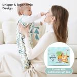 Cute Castle Baby Sleep Sack 0-6 Months - Lightweight 100% Cotton 2-Way Zipper TOG 0.5 Infant Wearable Blanket, Newborn Essentials Toddler Sleep Clothes (3 Pack Green)