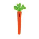 Nuby Silicone Carrot Tube Teether - Baby Teething Toy - Massaging Bristles for Sore Gums - 3+ Months - Easter Basket Stuffer