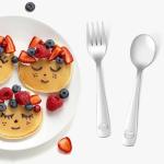 DRKIO Stainless Steel Toddler Utensils Set - 12 Pieces Kids Silverware Set Children Safe Food Grade Small Forks and Spoons Dishwasher Safe Mirror Polished