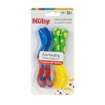 Nuby Spoons and Forks, 4 Count, Boys