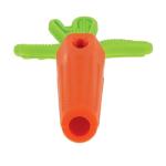 Nuby Silicone Carrot Tube Teether - Baby Teething Toy - Massaging Bristles for Sore Gums - 3+ Months - Easter Basket Stuffer