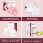 Momcozy Larger Breast Therapy Packs, Hot and Cold Breast Pads with 2 Soft Covers, Breastfeeding Essentials，2 Pack，Pink