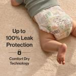 The Honest Company Clean Conscious Diapers for Sensitive Skin, Up to 100% Leakproof, Hypoallergenic, Fragrance Free, Turtle Time, Polybag, Size 1 (8-14 lbs), 35 Count