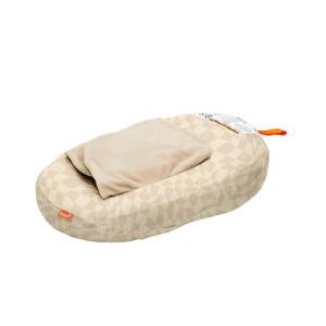 Boon Puff+ Inflatable Baby Bather - Portable Infant Bathtub Baby Bath Seat Includes Microfleece Cover, Swaddle Wings, and Storage Bag - Baby Tubs for Newborns - Portable Tub for Infants - Checker