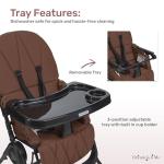 Dream On Me Snack and Stow Highchair | Adjustable Feeding Chair with Removable Tray, Lightweight, Foldable Design, Easy to Clean, Perfect for Toddlers & Infants