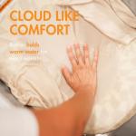 Boon Puff+ Inflatable Baby Bather - Portable Infant Bathtub Baby Bath Seat Includes Microfleece Cover, Swaddle Wings, and Storage Bag - Baby Tubs for Newborns - Portable Tub for Infants - Checker