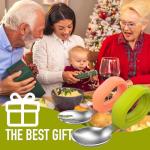 Yimido Toddler Utensils - Baby Forks and Spoons Set - Kids Stainless Steel Silverware - Children Safe - Self Feeding - Dishwasher Safe (Orange + Green)