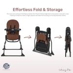 Dream On Me Snack and Stow Highchair | Adjustable Feeding Chair with Removable Tray, Lightweight, Foldable Design, Easy to Clean, Perfect for Toddlers & Infants