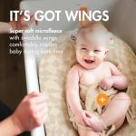 Boon Puff+ Inflatable Baby Bather - Portable Infant Bathtub Baby Bath Seat Includes Microfleece Cover, Swaddle Wings, and Storage Bag - Baby Tubs for Newborns - Portable Tub for Infants - Checker