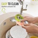 Yimido Toddler Utensils - Baby Forks and Spoons Set - Kids Stainless Steel Silverware - Children Safe - Self Feeding - Dishwasher Safe (Orange + Green)