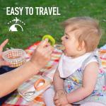 Yimido Toddler Utensils - Baby Forks and Spoons Set - Kids Stainless Steel Silverware - Children Safe - Self Feeding - Dishwasher Safe (Orange + Green)