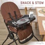 Dream On Me Snack and Stow Highchair | Adjustable Feeding Chair with Removable Tray, Lightweight, Foldable Design, Easy to Clean, Perfect for Toddlers & Infants