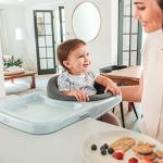 Chicco FastLock 360 Rotating Hook-On High Chair, Portable High Chair for Babies and Toddlers, Sets up in Seconds | Charcoal/Grey