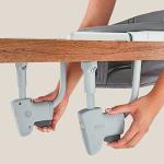 Chicco FastLock 360 Rotating Hook-On High Chair, Portable High Chair for Babies and Toddlers, Sets up in Seconds | Charcoal/Grey