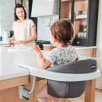 Chicco FastLock 360 Rotating Hook-On High Chair, Portable High Chair for Babies and Toddlers, Sets up in Seconds | Charcoal/Grey