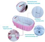 Inflatable Baby Bathtub, Kid Infant Toddler Infant Newborn Inflatable Foldable Shower Pool (Pink)