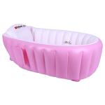 Inflatable Baby Bathtub, Kid Infant Toddler Infant Newborn Inflatable Foldable Shower Pool (Pink)