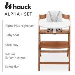 hauck Adjustable Wooden High Chair for Babies and Toddlers - Includes Baby Insert, Tray & Safety Harness - Grows with Child up to 198 lbs - Walnut