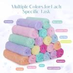 UNIMADE Baby Washcloths, 20 Pack Super Soft Microfiber Coral Fleece Wash Cloths, Extra Absorbent Baby Towels for Newborns, Infants and Toddlers, Gentle on Sensitive Skin for Face and Body - 7" × 9"