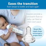 Dr. Brown's Natural Flow Anti-Colic Options+ Narrow Baby Bottle, Frog and Pig, 8 oz/250 mL, with Level 1 Slow Flow Nipple, BPA-Free, 0m+, 2-Pack