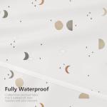 Susurration Baby Bibs with Sleeves for Eating, 2 Pack Reusable Waterproof Bibs Toddler Bibs with Sleeves, 6-36 Months Baby Feeding Essentials - Grey Moon