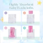 UNIMADE Baby Washcloths, 20 Pack Super Soft Microfiber Coral Fleece Wash Cloths, Extra Absorbent Baby Towels for Newborns, Infants and Toddlers, Gentle on Sensitive Skin for Face and Body - 7" × 9"