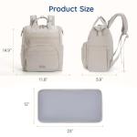 mommore Neoprene Diaper Bag Backpack Small Lightweight Baby Diaper Bags Water Resistant Diaper Backpack for Boys Girls Newborn with Changing Pad, Stroller Straps